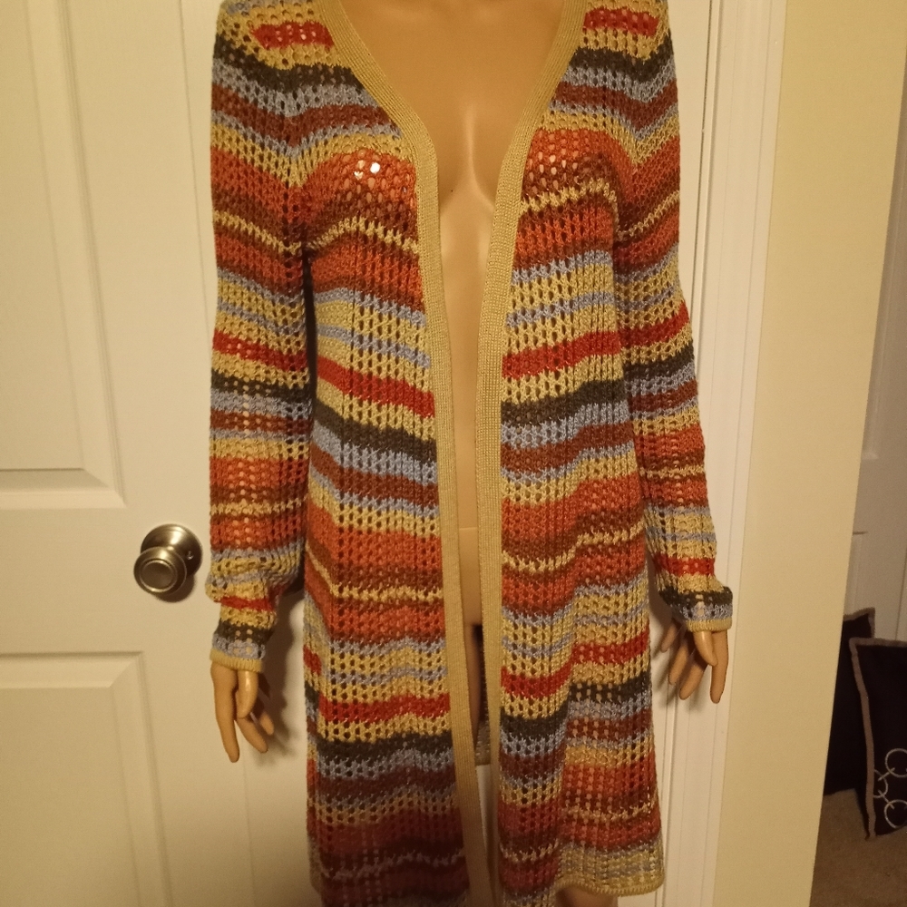 Long multi colors sweater